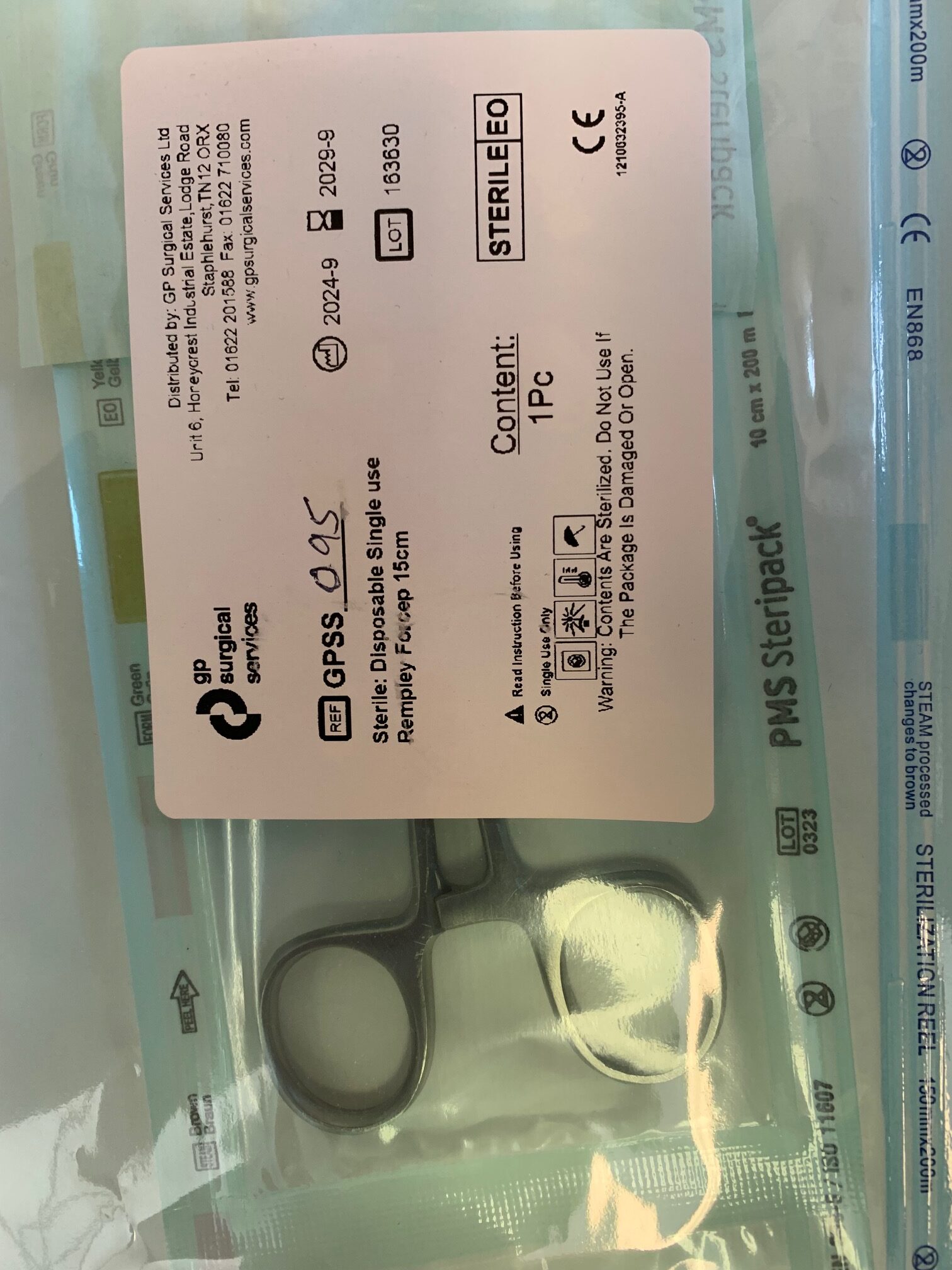 Single use Disposable Rampley Sponge Holder Forceps 15cm